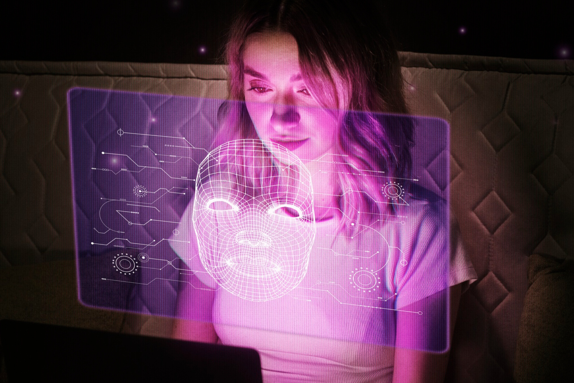 Student using digital learning tools